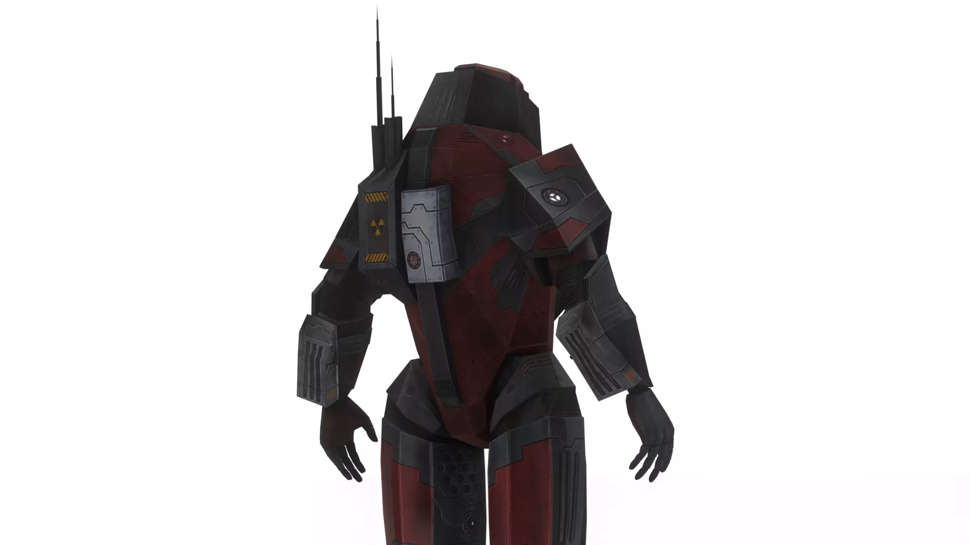 Robotic Soldier Gamma Heavy Combat Mech 3D Model Low-poly 3D model_3