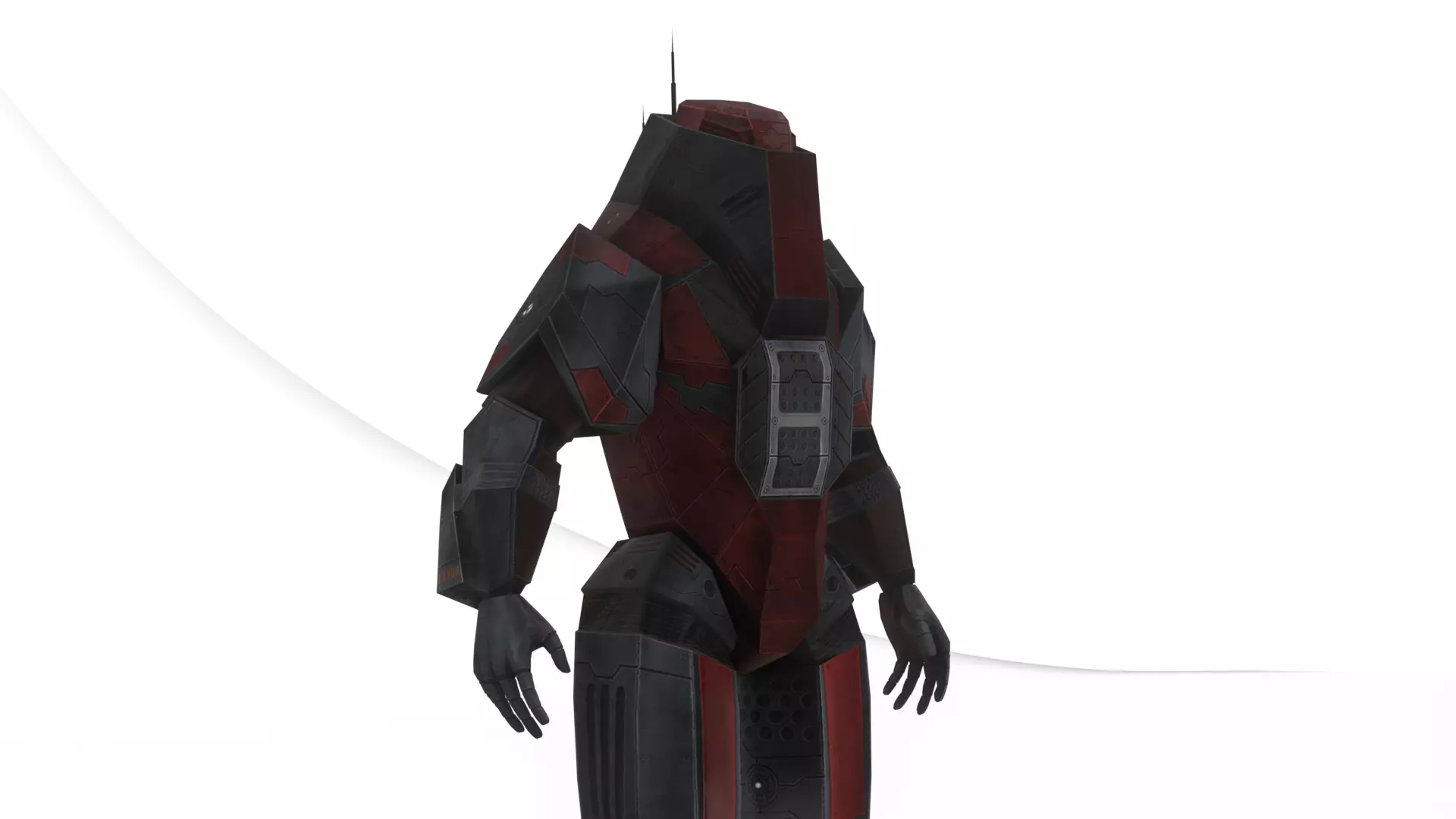 Robotic Soldier Gamma Heavy Combat Mech 3D Model Low-poly 3D model_4