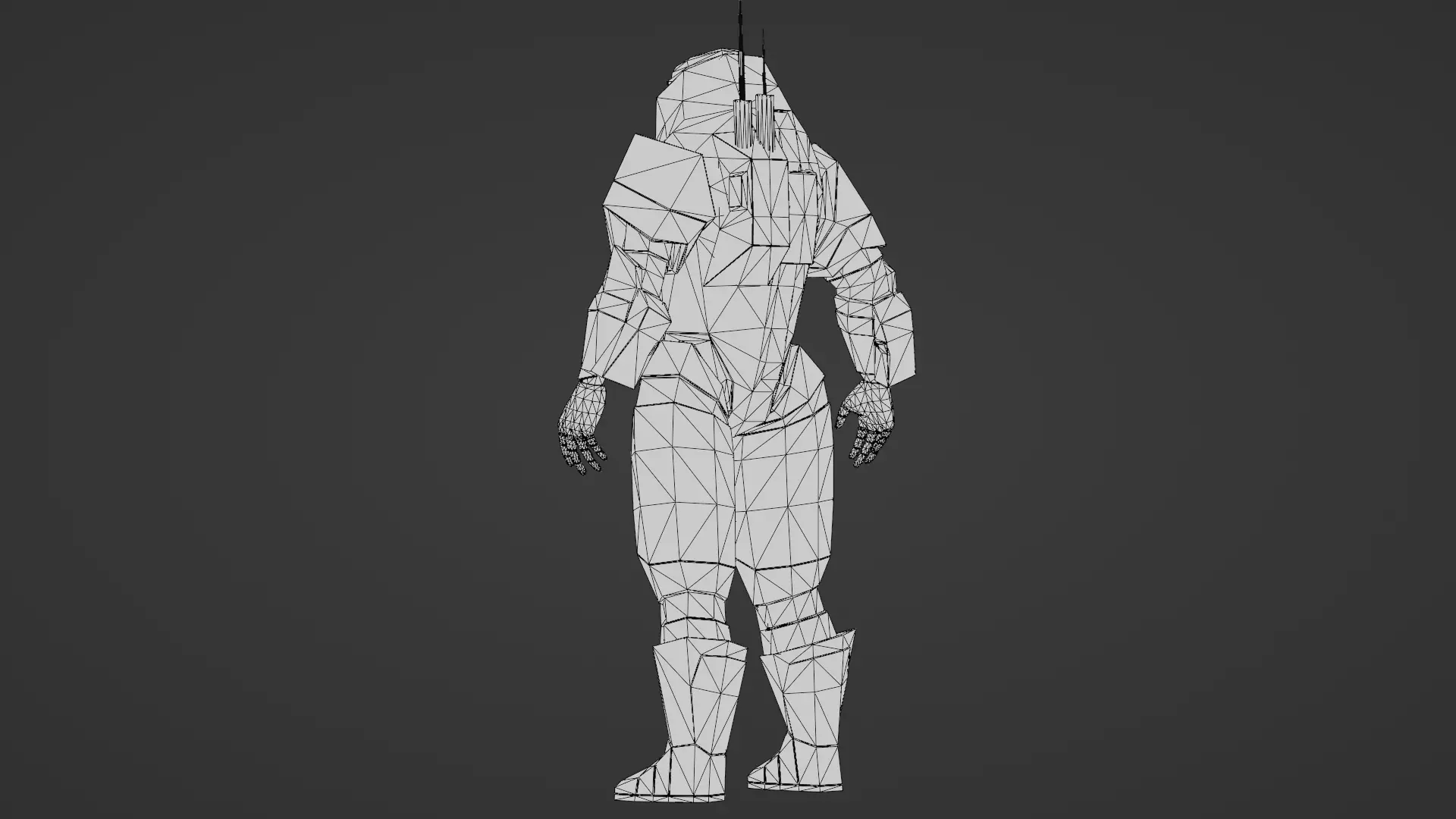 Robotic Soldier Gamma Heavy Combat Mech 3D Model Low-poly 3D model_30