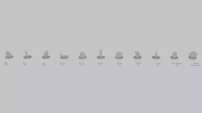 Emoji Statues Vegetables Collection 3D print model