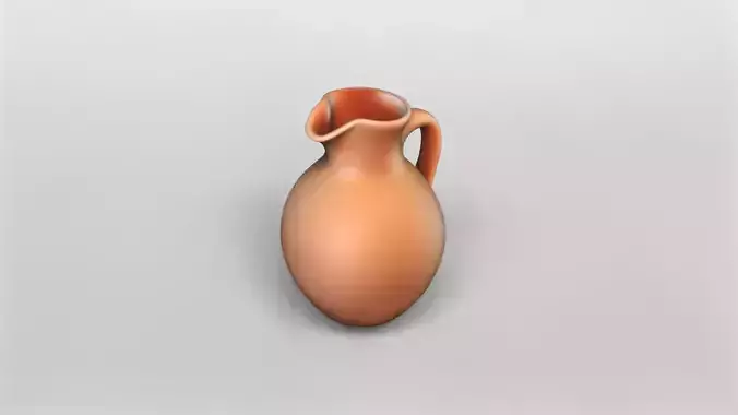 Classic Terracotta Water Jug 3D Model 3D model