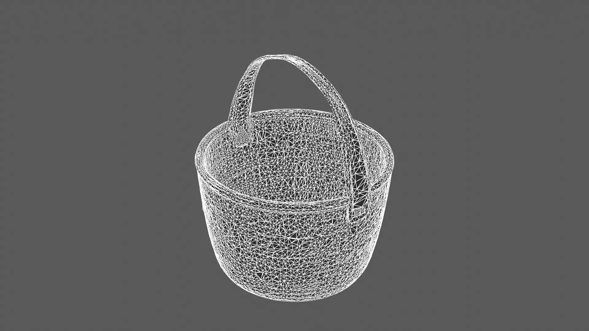 Handwoven Straw Tote Bag with Leather Handles 3D model_5