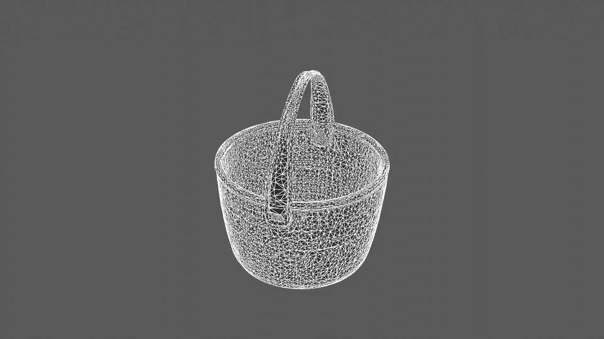 Handwoven Straw Tote Bag with Leather Handles 3D model_6