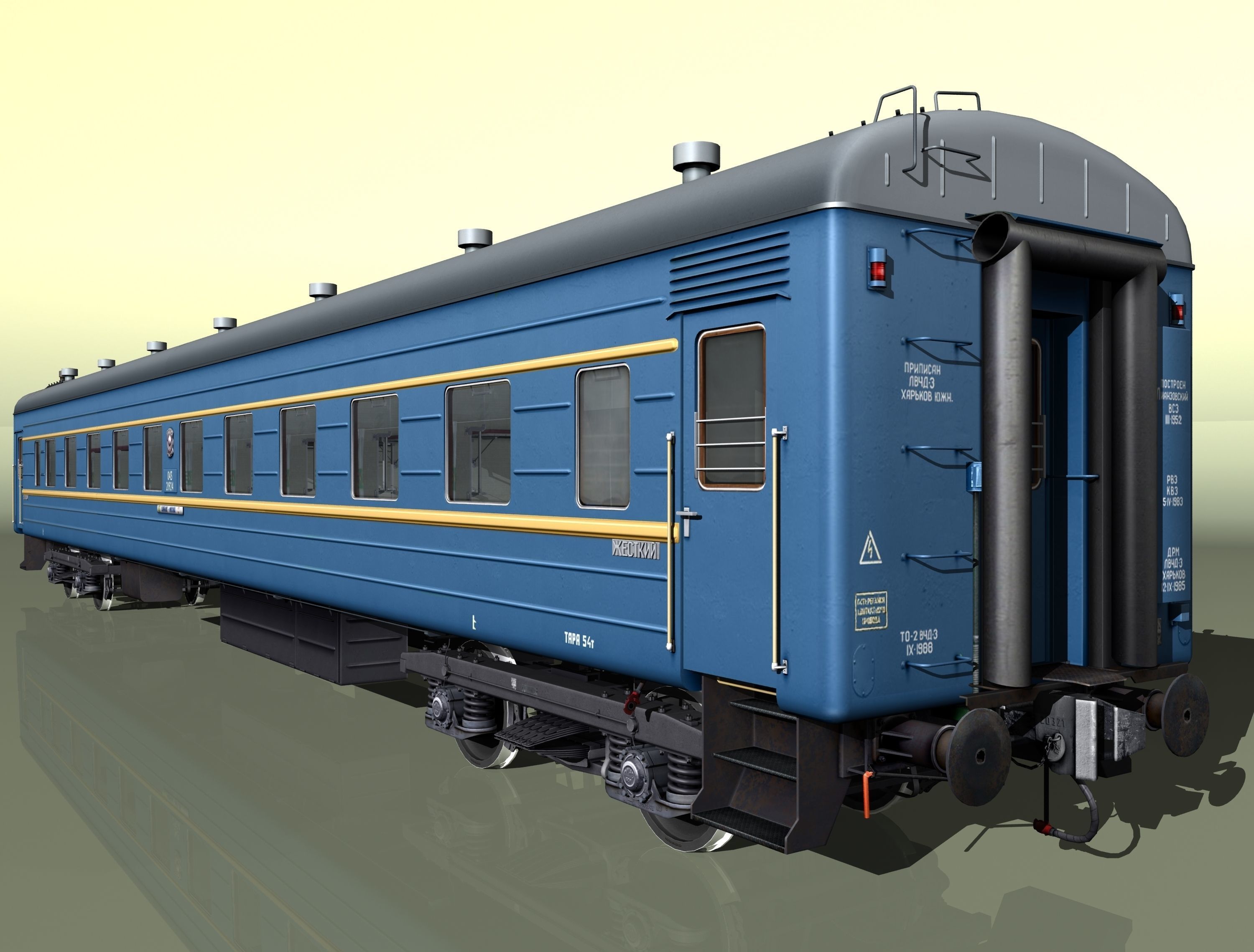railcar CMV LVZ Low-poly 3D model_33