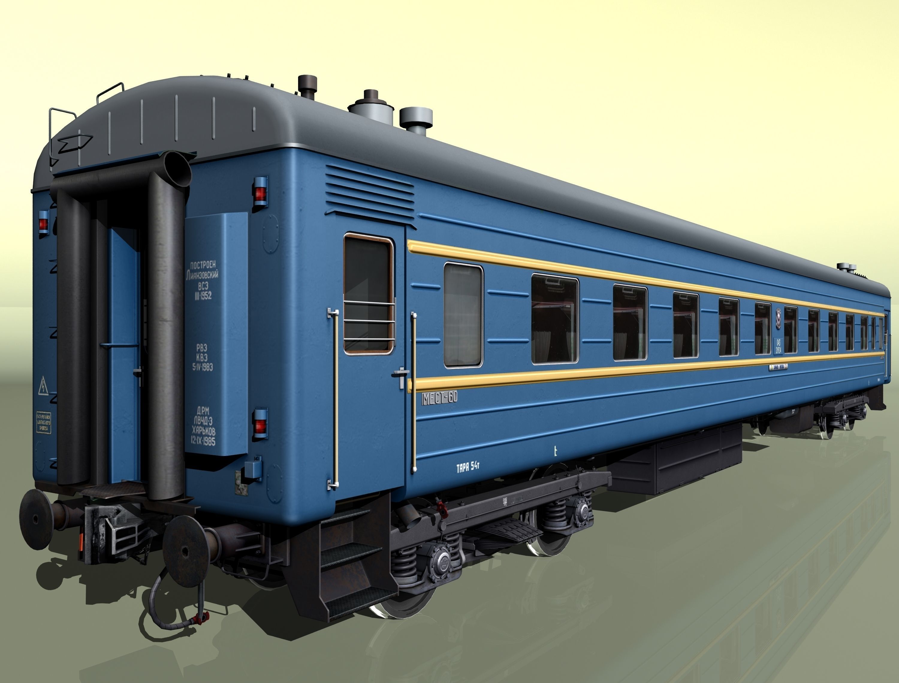 railcar CMV LVZ Low-poly 3D model_37
