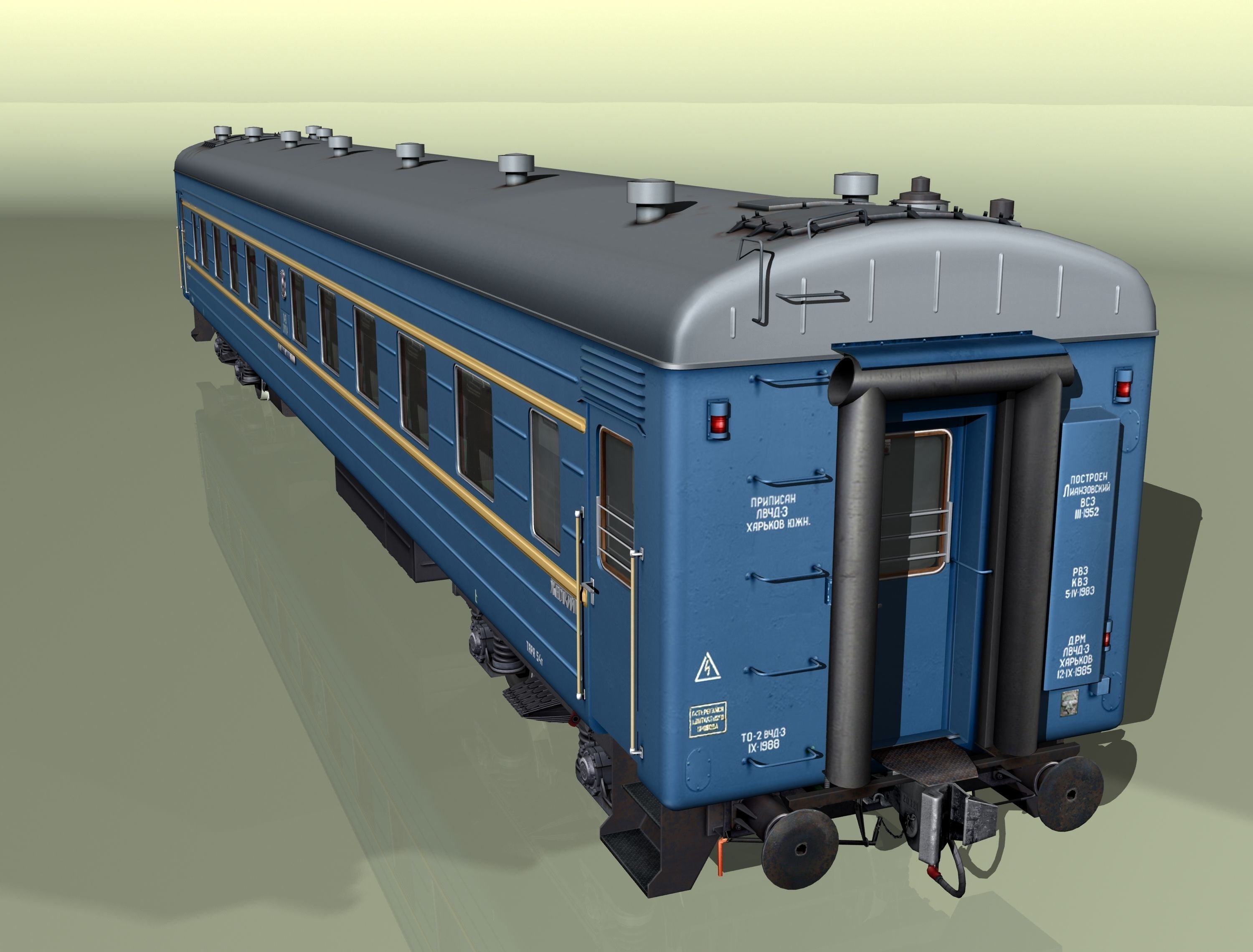 railcar CMV LVZ Low-poly 3D model_28