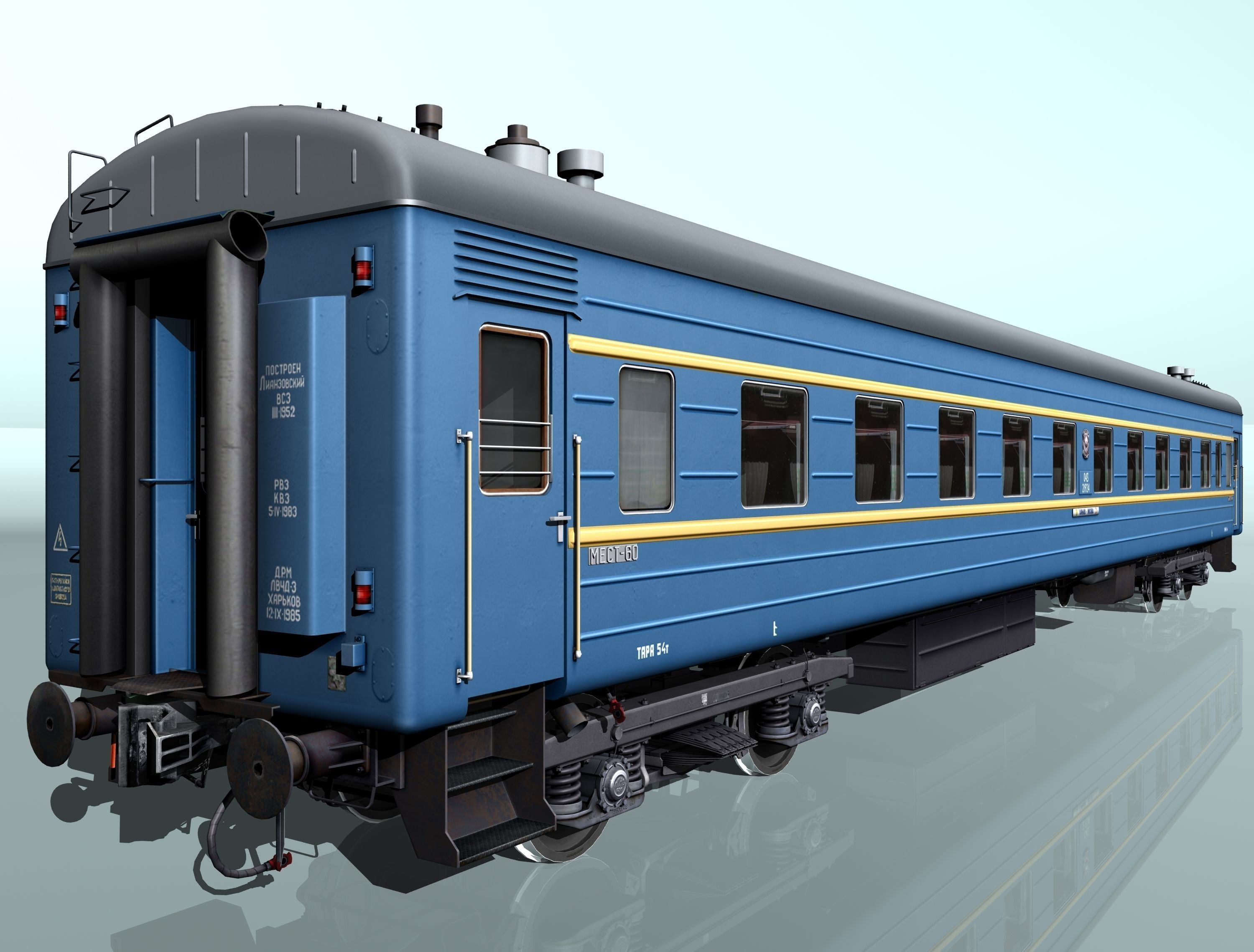 railcar CMV LVZ Low-poly 3D model_34