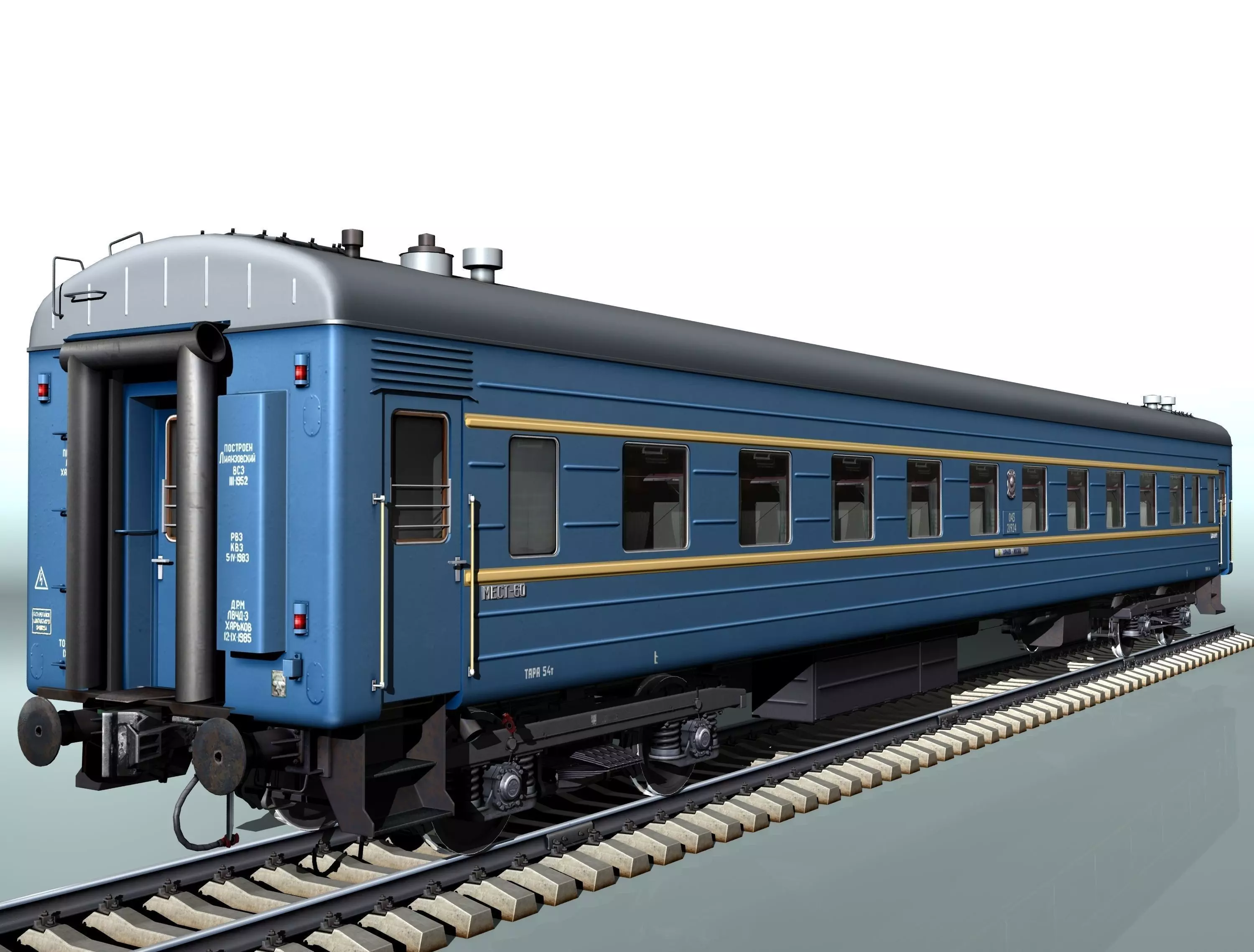 railcar CMV LVZ Low-poly 3D model_0