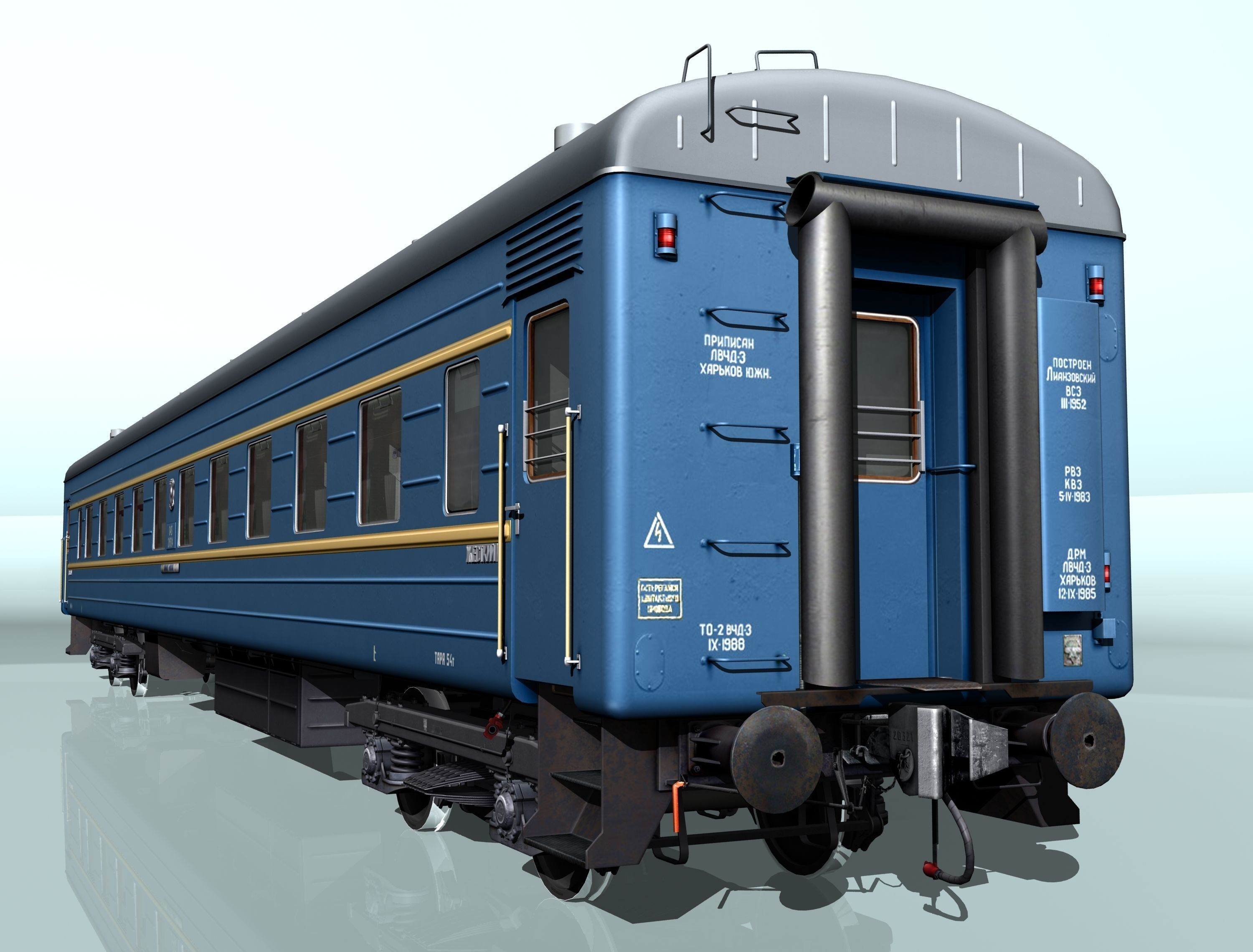 railcar CMV LVZ Low-poly 3D model_2