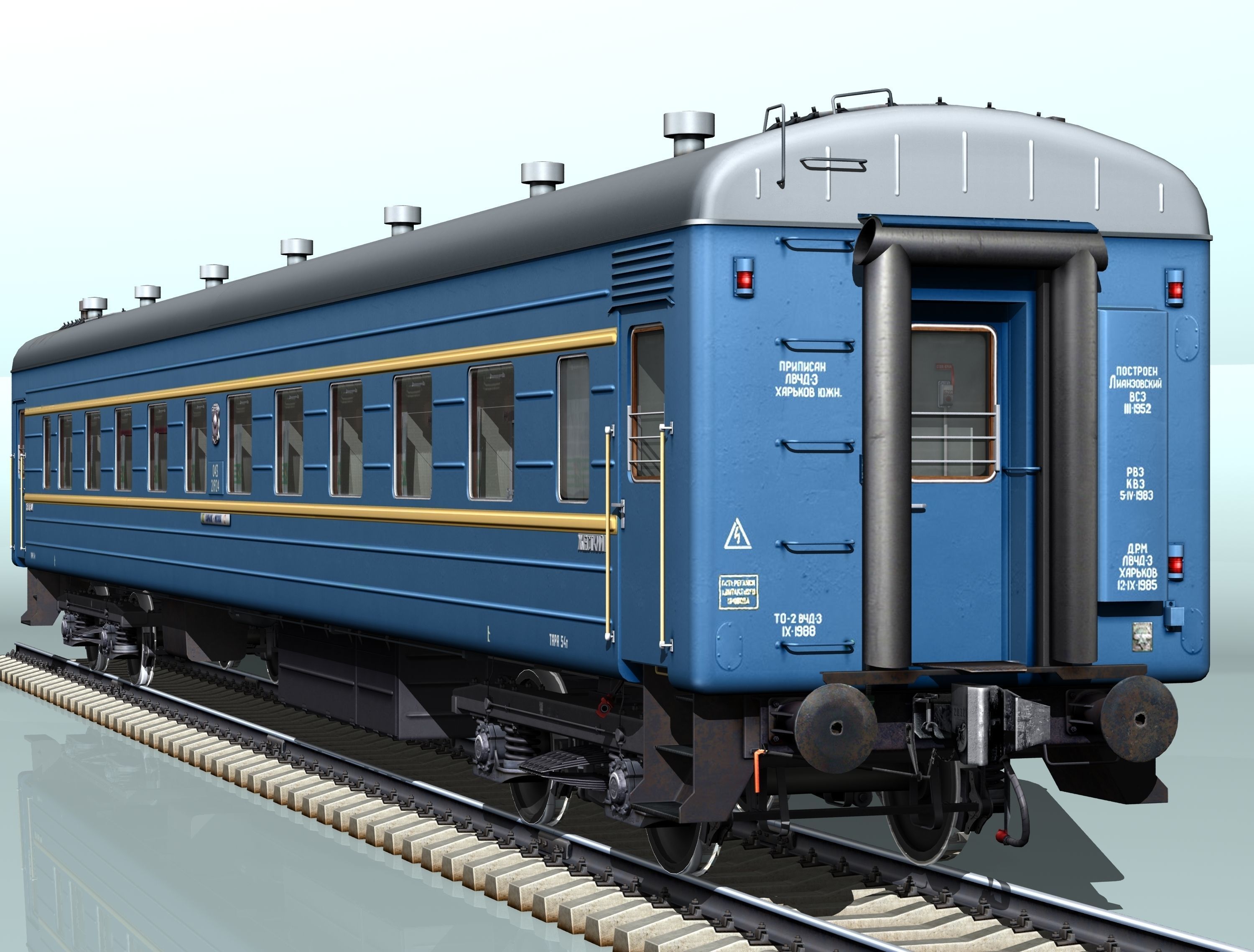 railcar CMV LVZ Low-poly 3D model_29