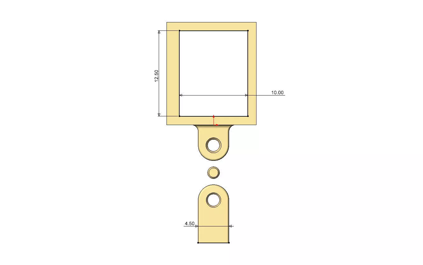 S letter varsity font 12x10x10mm enamel bail link 3D print model_7