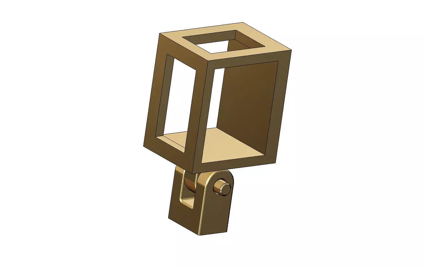 S letter varsity font 12x10x10mm enamel bail link 3D print model_4