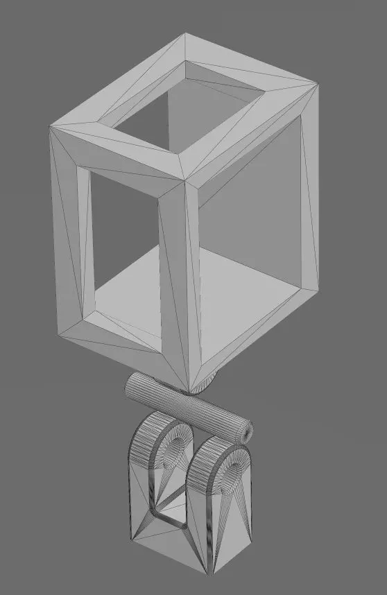 S letter varsity font 12x10x10mm enamel bail link 3D print model_14