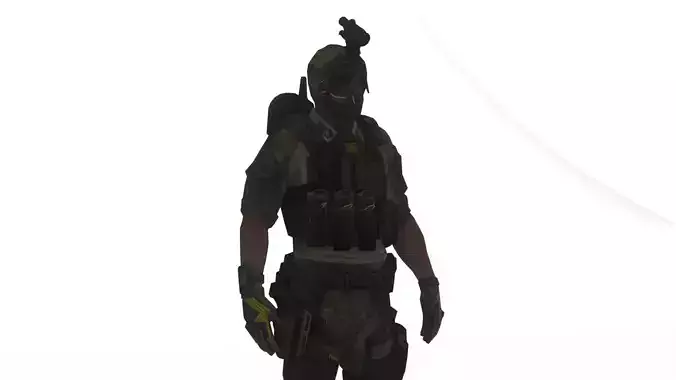 SWAT Team Soldier  Police Tactical Unit 3D Model