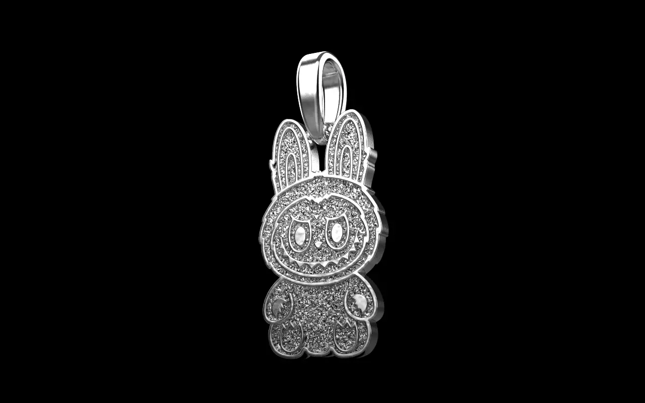 labubu pendant with texture model 1404 3D print model_26