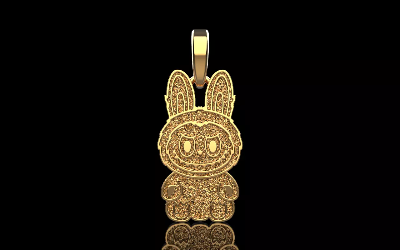 labubu pendant with texture model 1404 3D print model_0