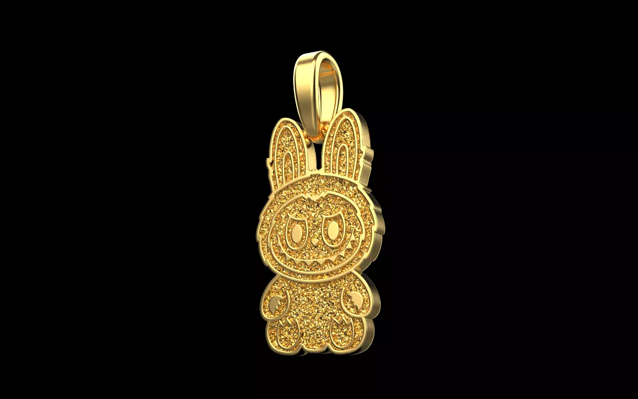 labubu pendant with texture model 1404 3D print model_20