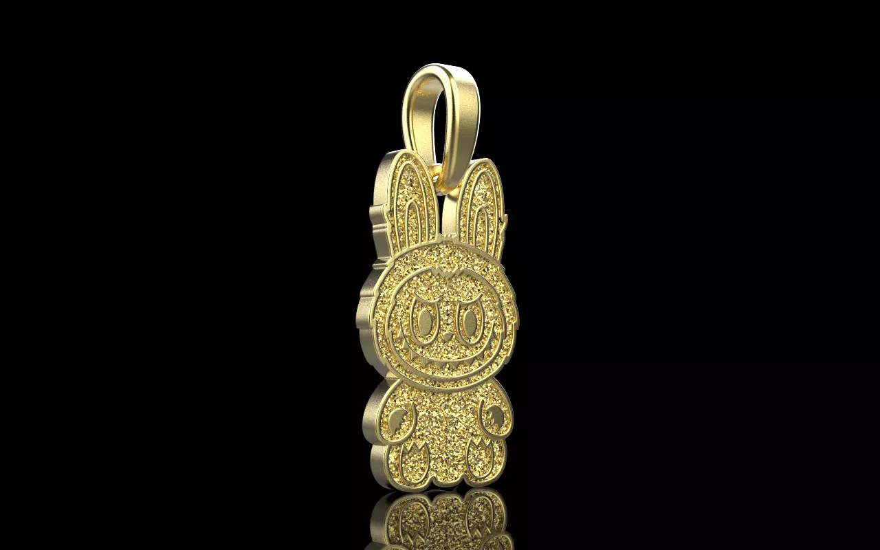 labubu pendant with texture model 1404 3D print model_15