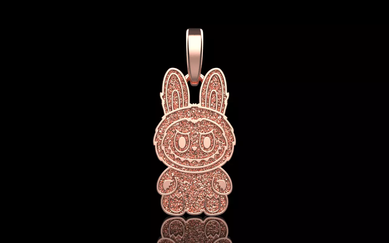 labubu pendant with texture model 1404 3D print model_11