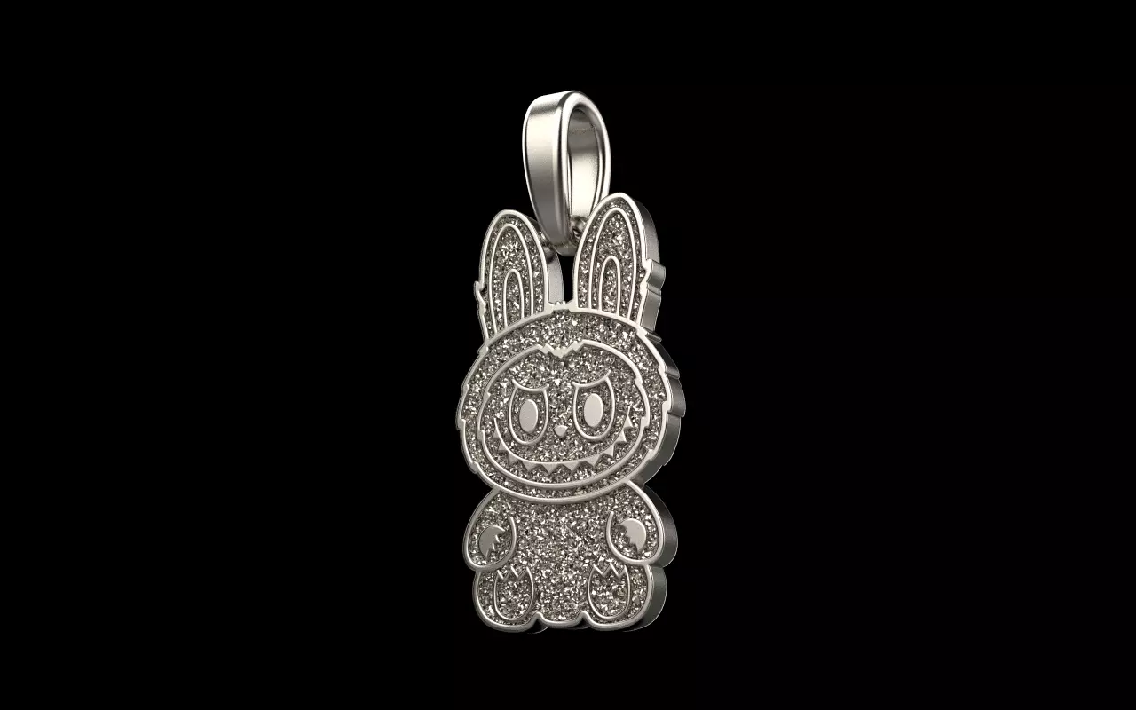 labubu pendant with texture model 1404 3D print model_21