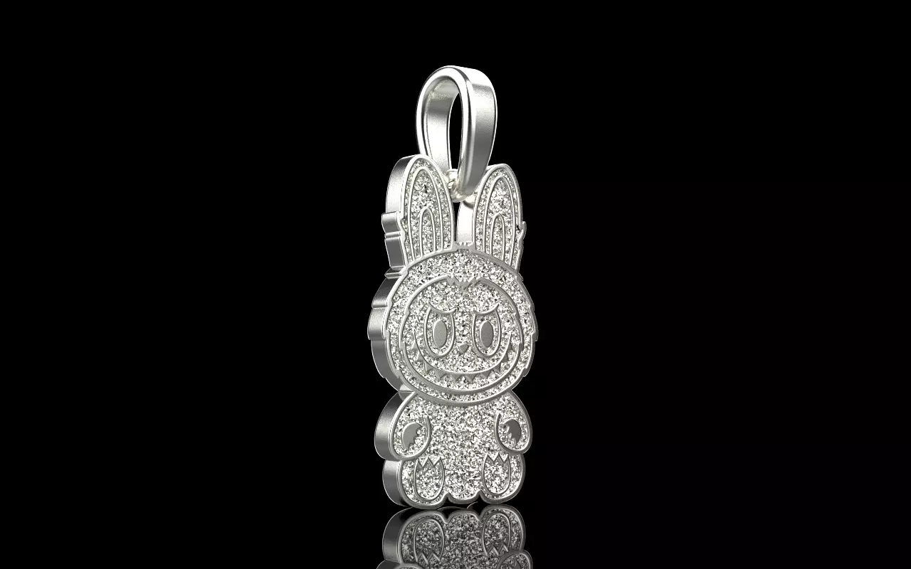 labubu pendant with texture model 1404 3D print model_18