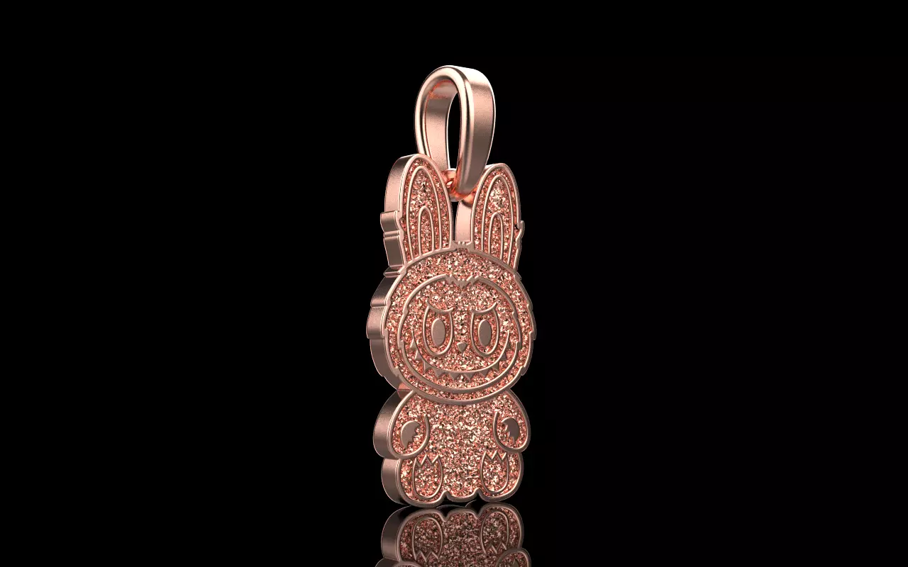 labubu pendant with texture model 1404 3D print model_17