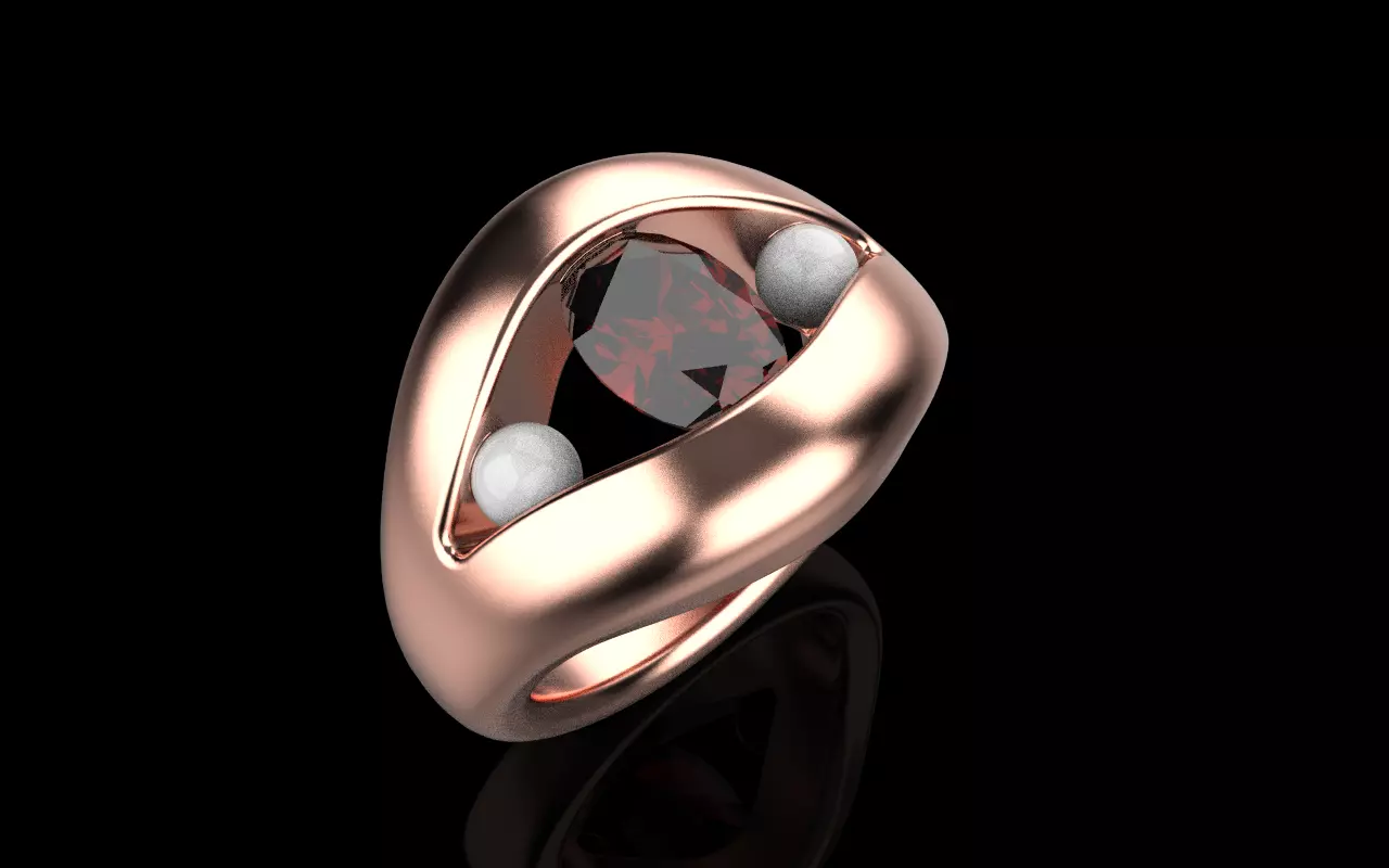 Pearl ring model 592 3D print model_17