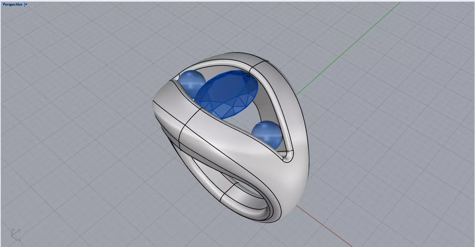 Pearl ring model 592 3D print model_8