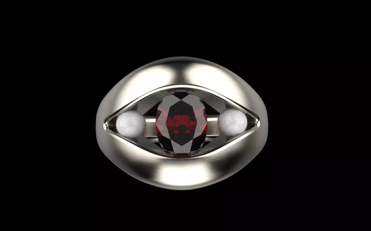 Pearl ring model 592 3D print model_0