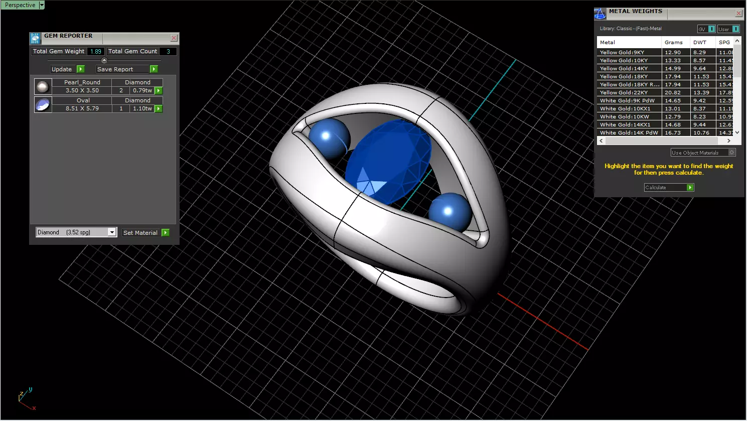 Pearl ring model 592 3D print model_4