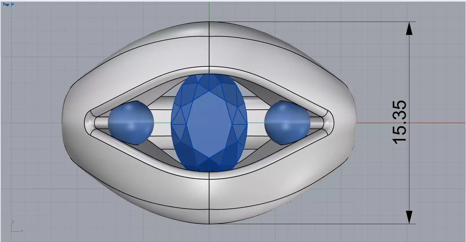 Pearl ring model 592 3D print model_5