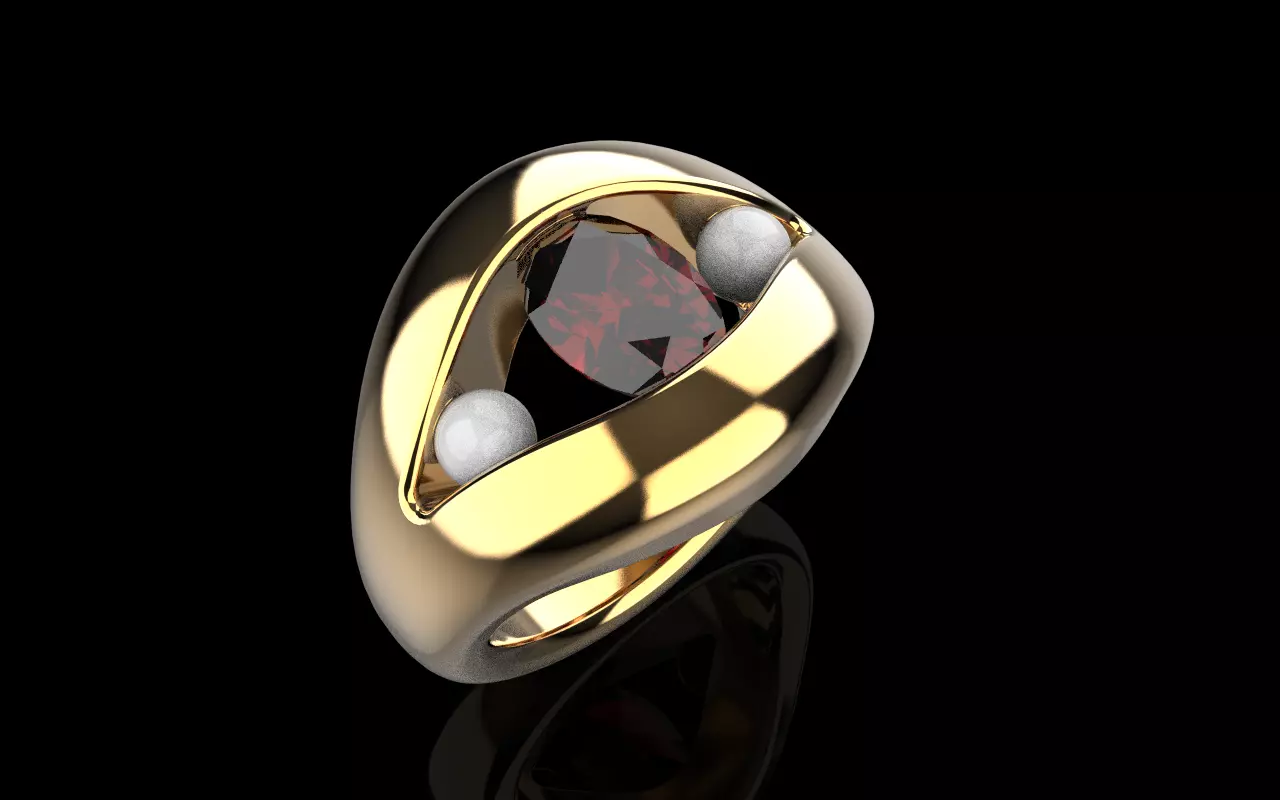 Pearl ring model 592 3D print model_16