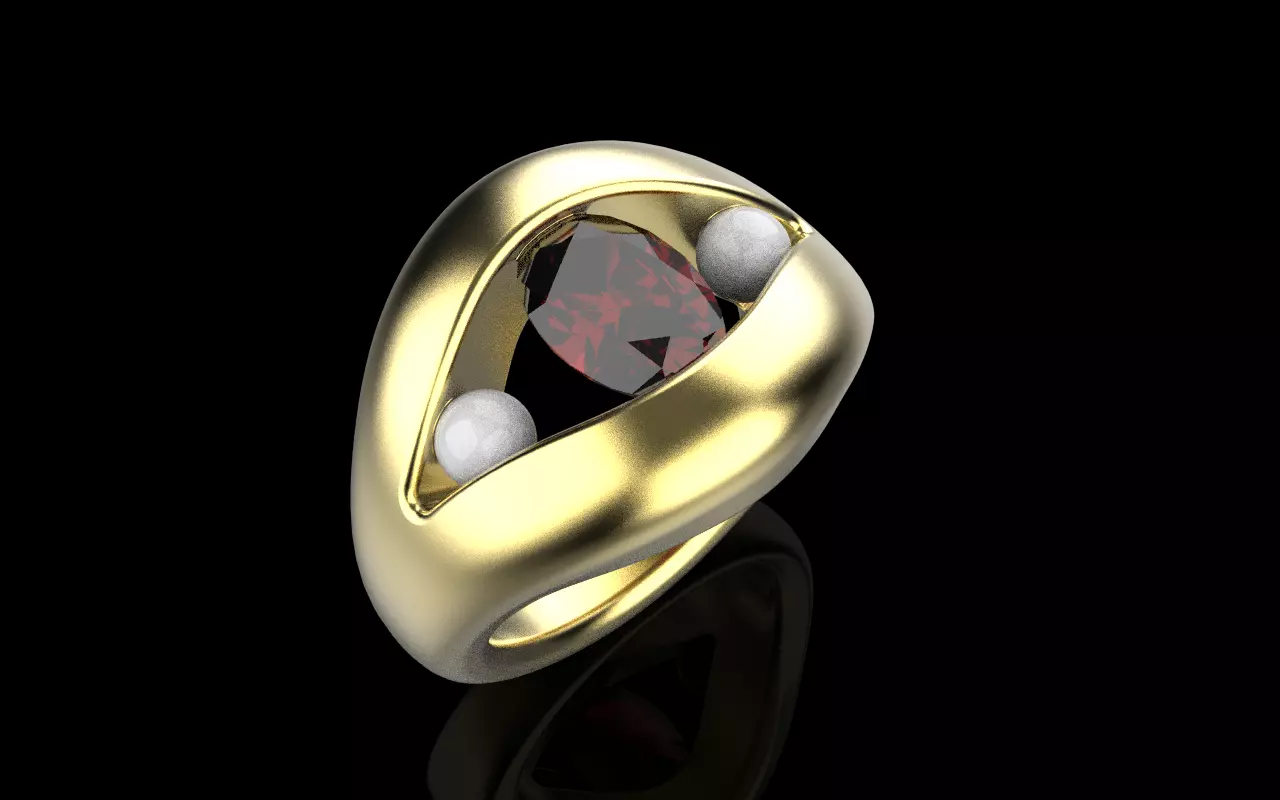 Pearl ring model 592 3D print model_15