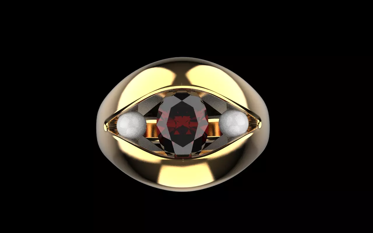 Pearl ring model 592 3D print model_11