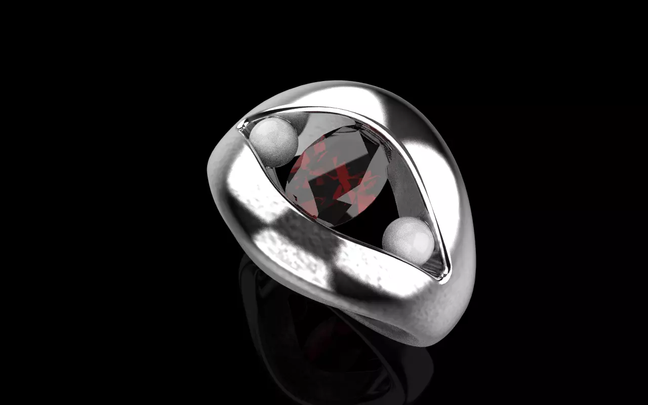 Pearl ring model 592 3D print model_25