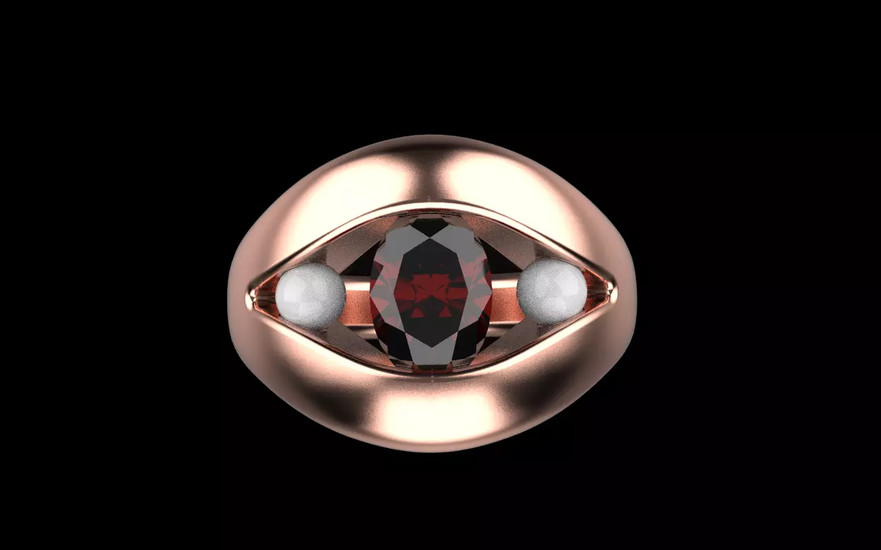 Pearl ring model 592 3D print model_12