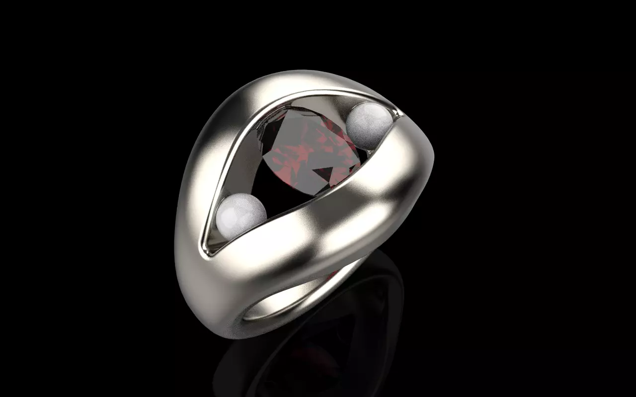Pearl ring model 592 3D print model_20