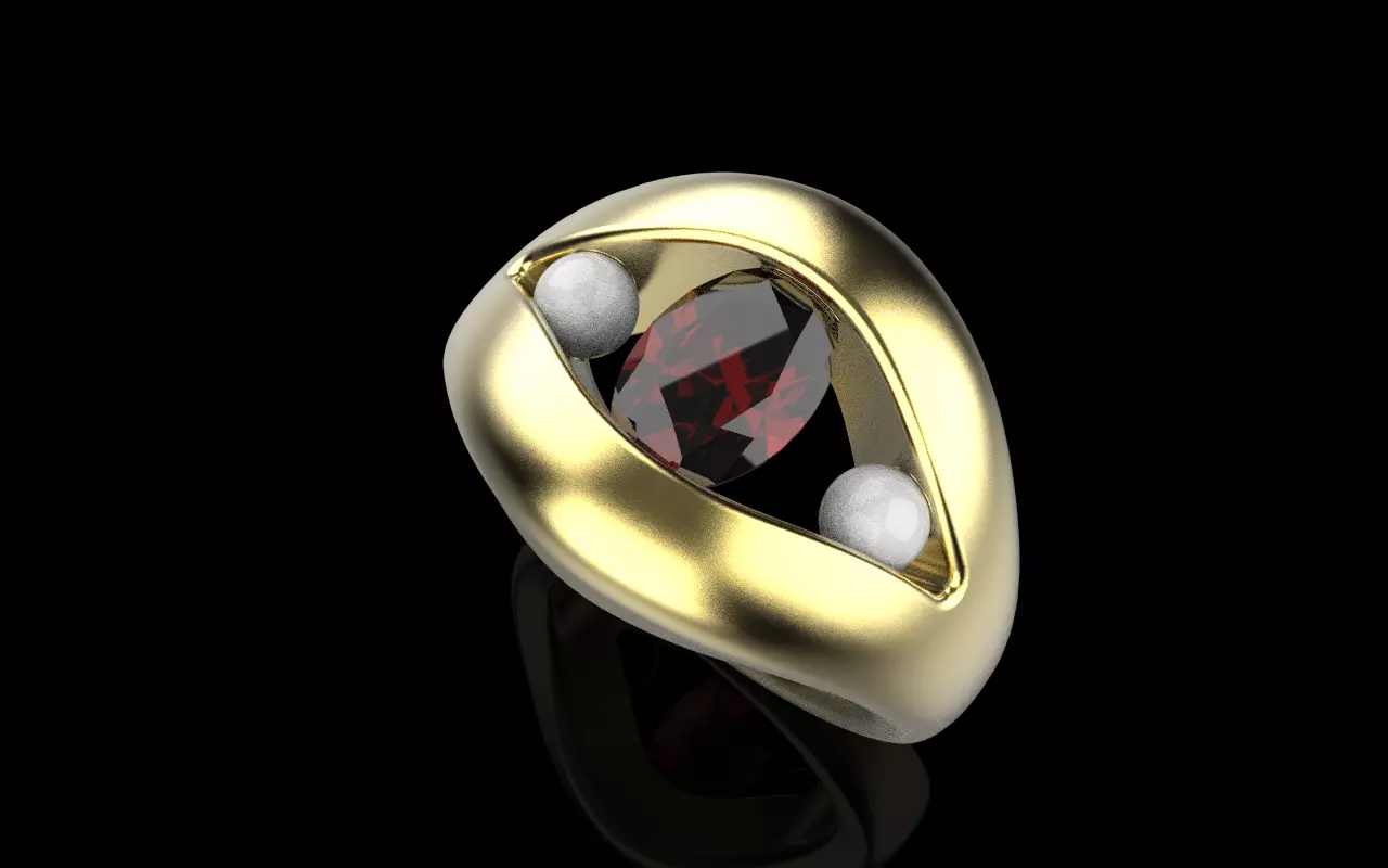 Pearl ring model 592 3D print model_21
