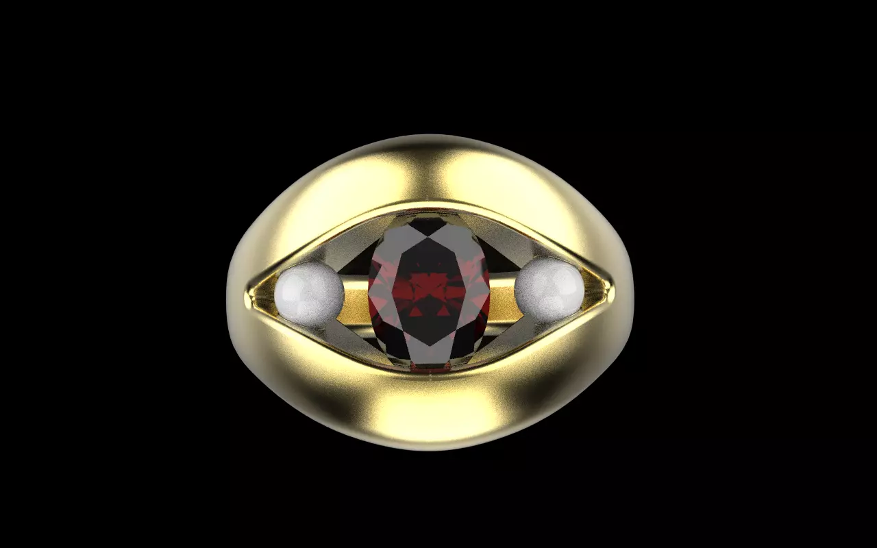 Pearl ring model 592 3D print model_10