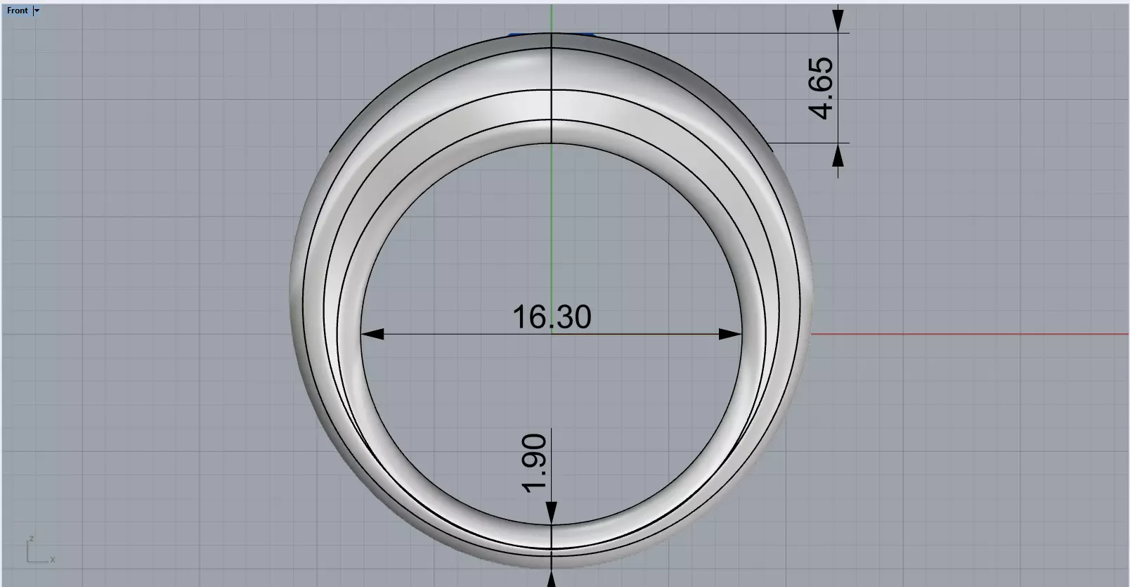Pearl ring model 592 3D print model_6