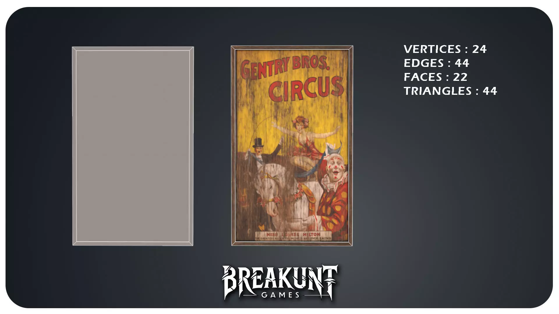 Horror Circus Furnitures - 3d Models pack - 16 assets Low-poly 3D model_9