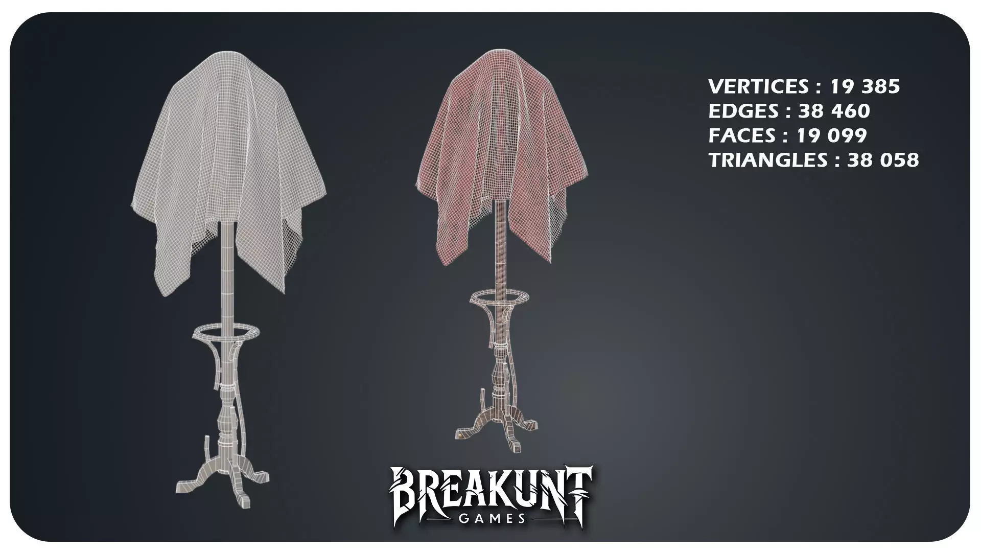 Horror Circus Furnitures - 3d Models pack - 16 assets Low-poly 3D model_11