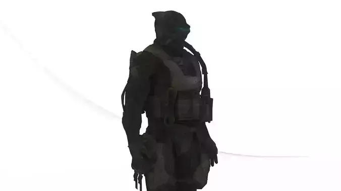 Modern US Soldier  Realistic Military 3D Model