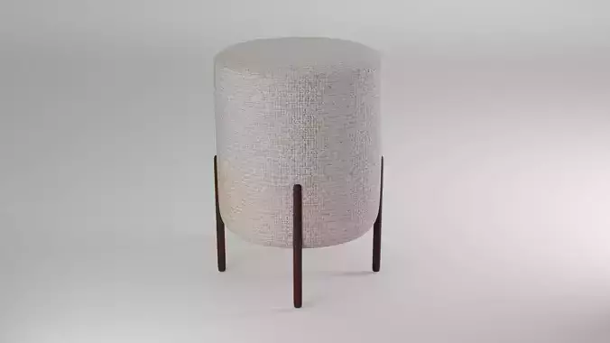 3D Puffer Pouf Chair Model