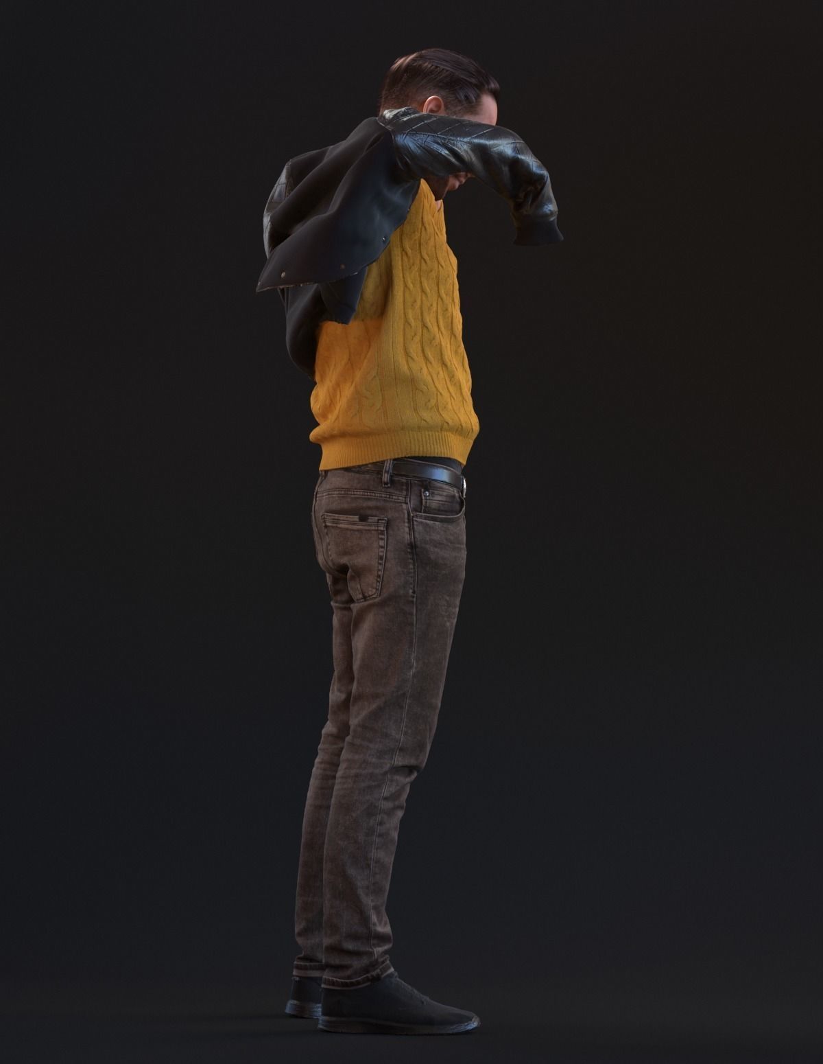 00046Skander004 Man Puts On Jacket 3D Model 3D model_1