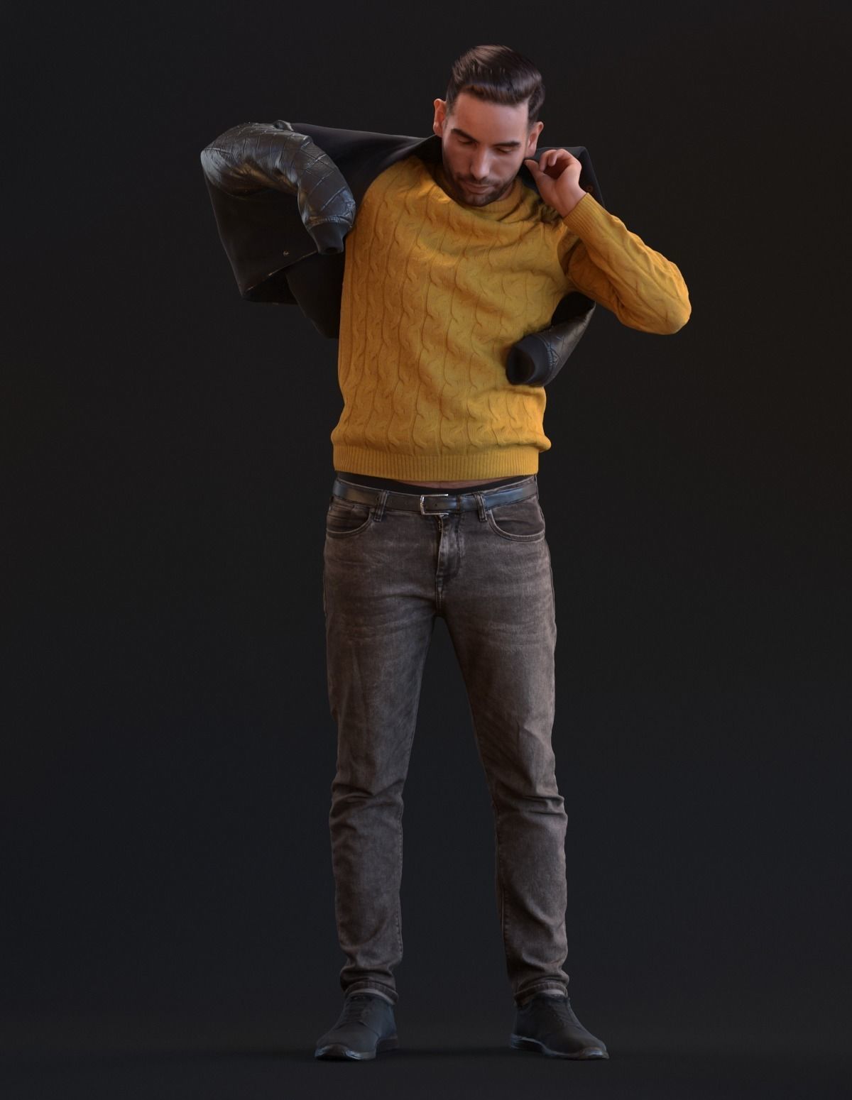 00046Skander004 Man Puts On Jacket 3D Model 3D model_7