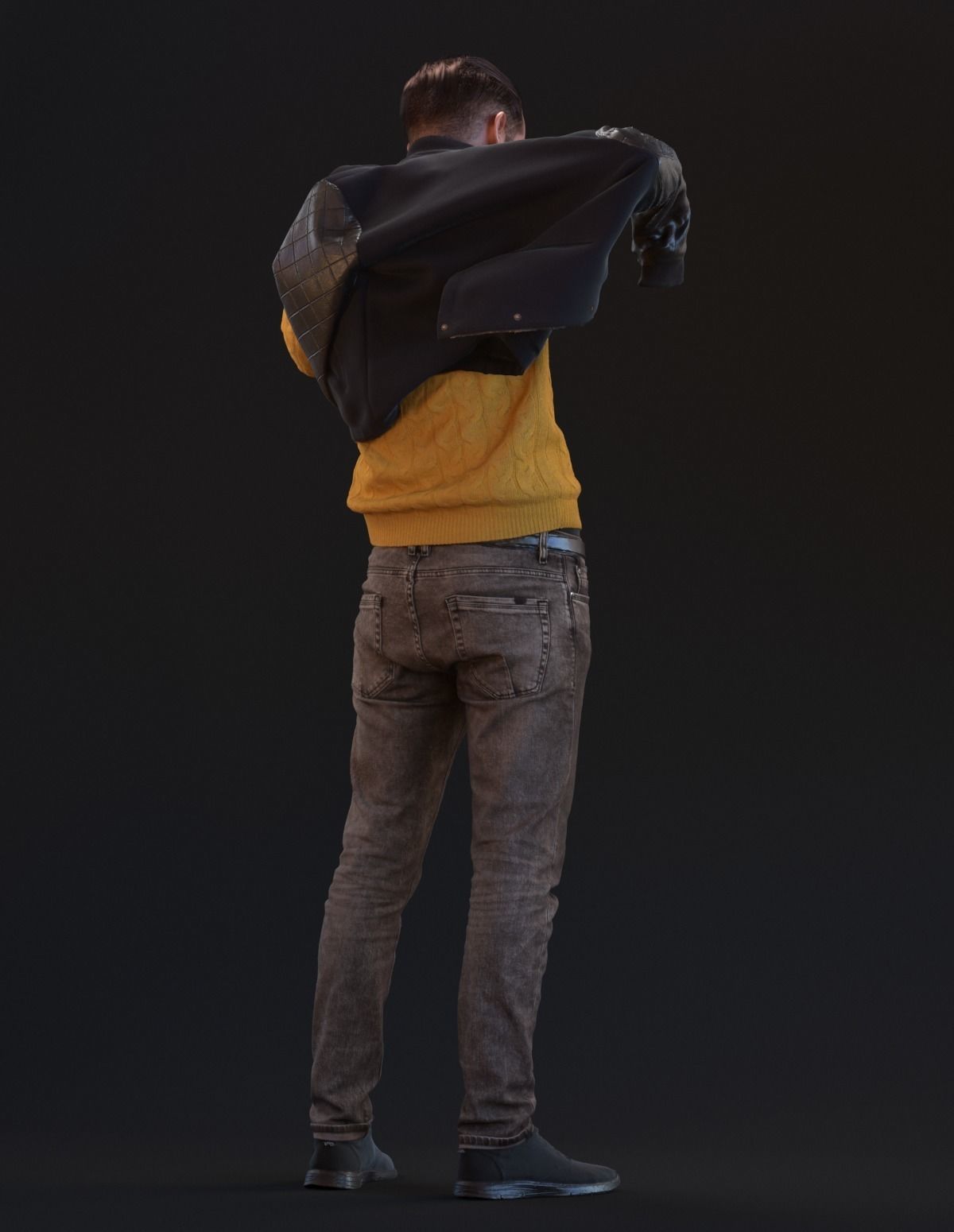 00046Skander004 Man Puts On Jacket 3D Model 3D model_4