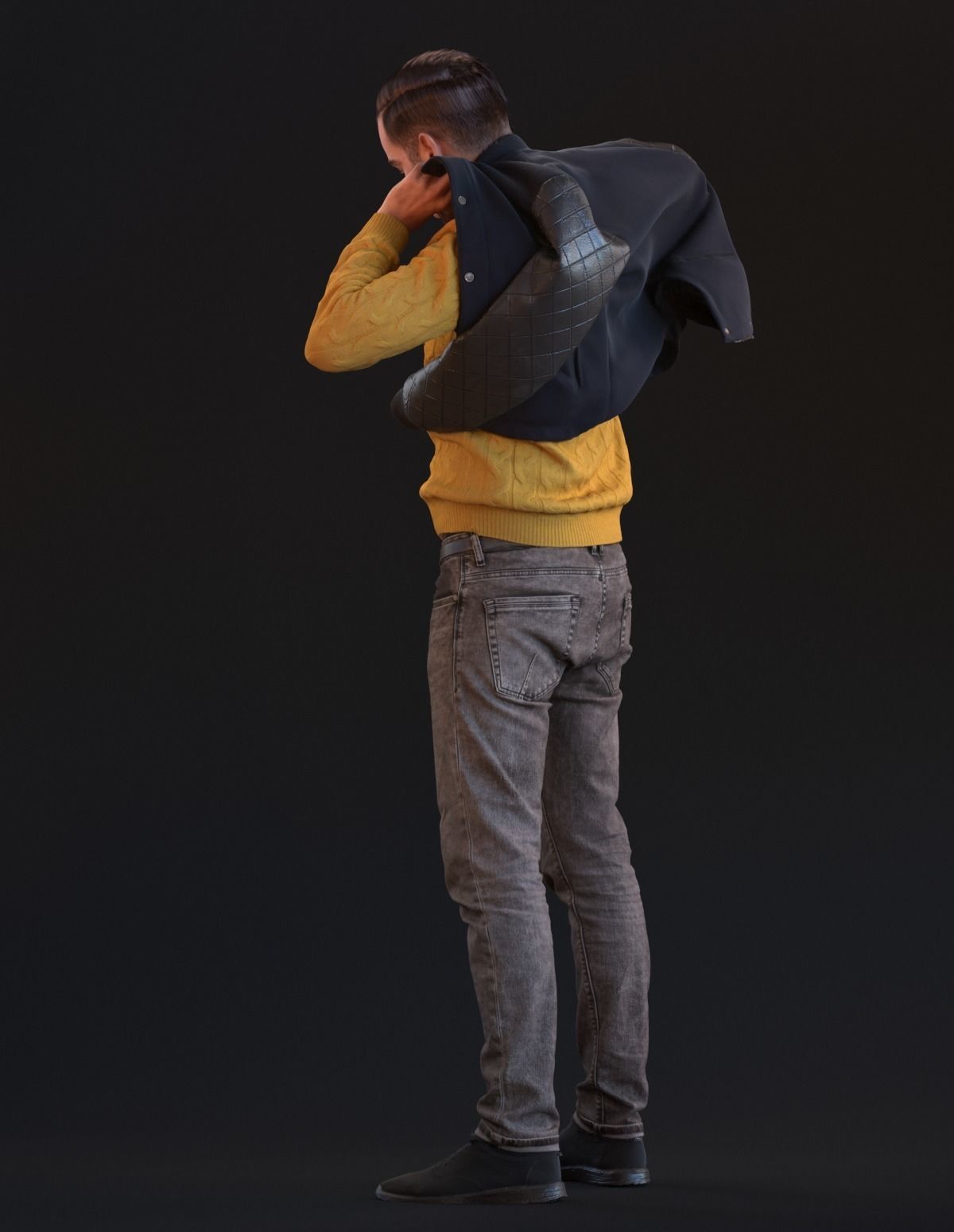 00046Skander004 Man Puts On Jacket 3D Model 3D model_5