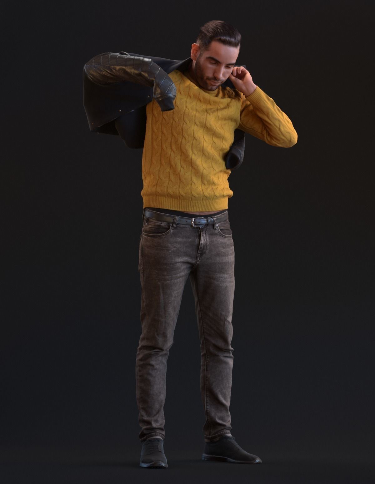 00046Skander004 Man Puts On Jacket 3D Model 3D model_8