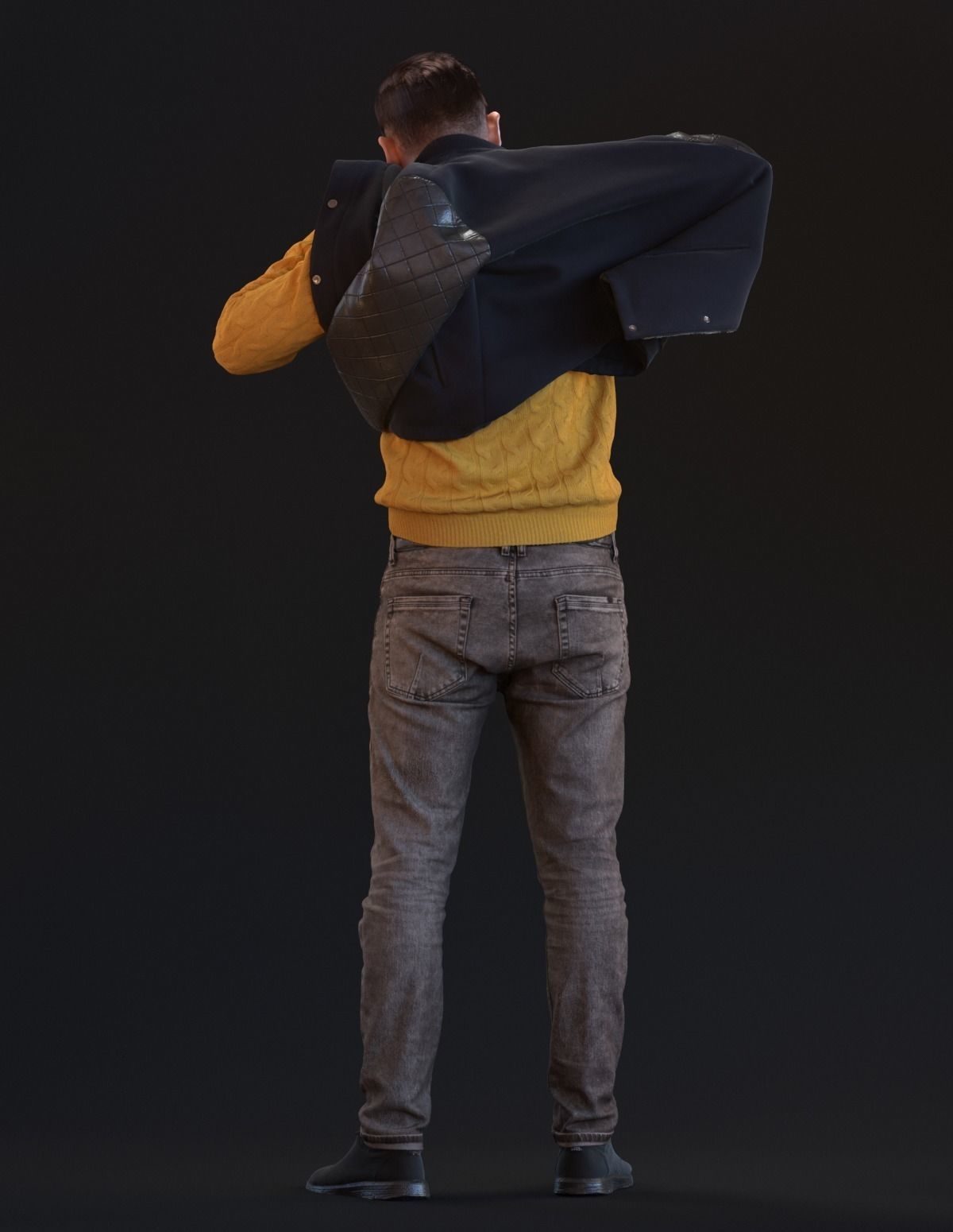 00046Skander004 Man Puts On Jacket 3D Model 3D model_6
